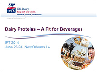 dairy proteins a fit for beverages